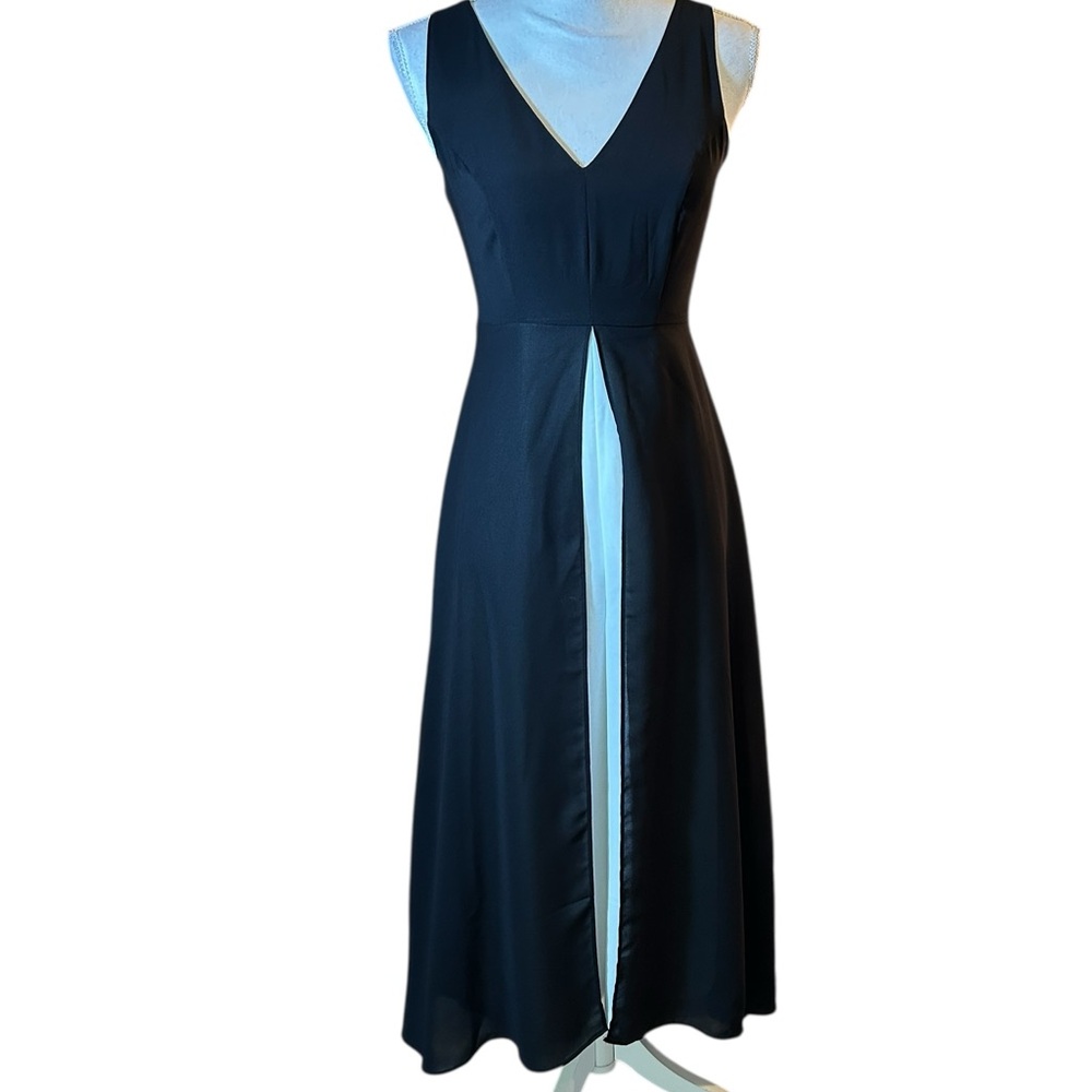 White House Black Market SL Overlay Black and Ecru Jumpsuit - Picture 3 of 14